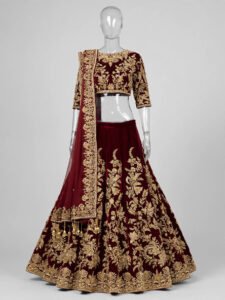 Maroon Bridal Lehenga Choli