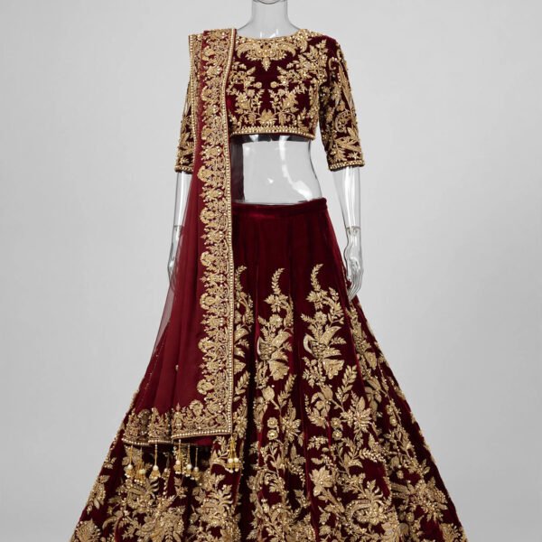 Maroon Bridal Lehenga Choli